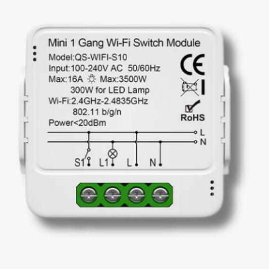Wi-Fi Smart Light Switch Module (1/2/3 Gang) – Hands-Free Voice & App Control for Any Room