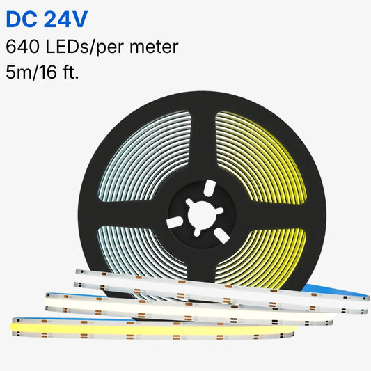 CCT FCOB LED Strip Lights – Adjust Warm to Cool Lighting for Any Space