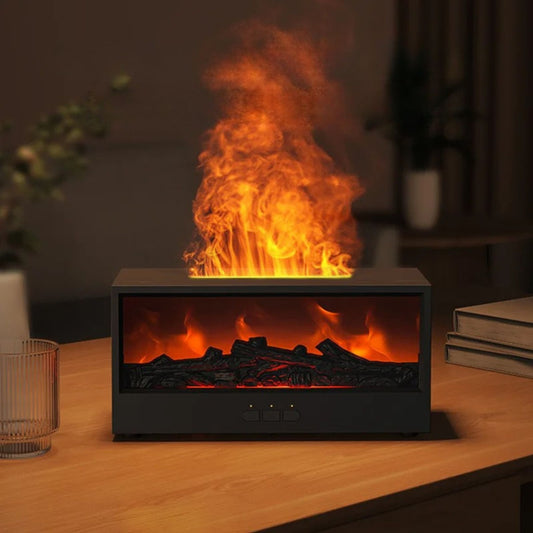 3D Fireplace Oil Diffuser – Cozy Flame Look + Aroma in One