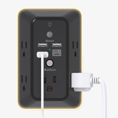 9-in-1 Outlet Extender Surge Protector with Night Light (Non Smart)
