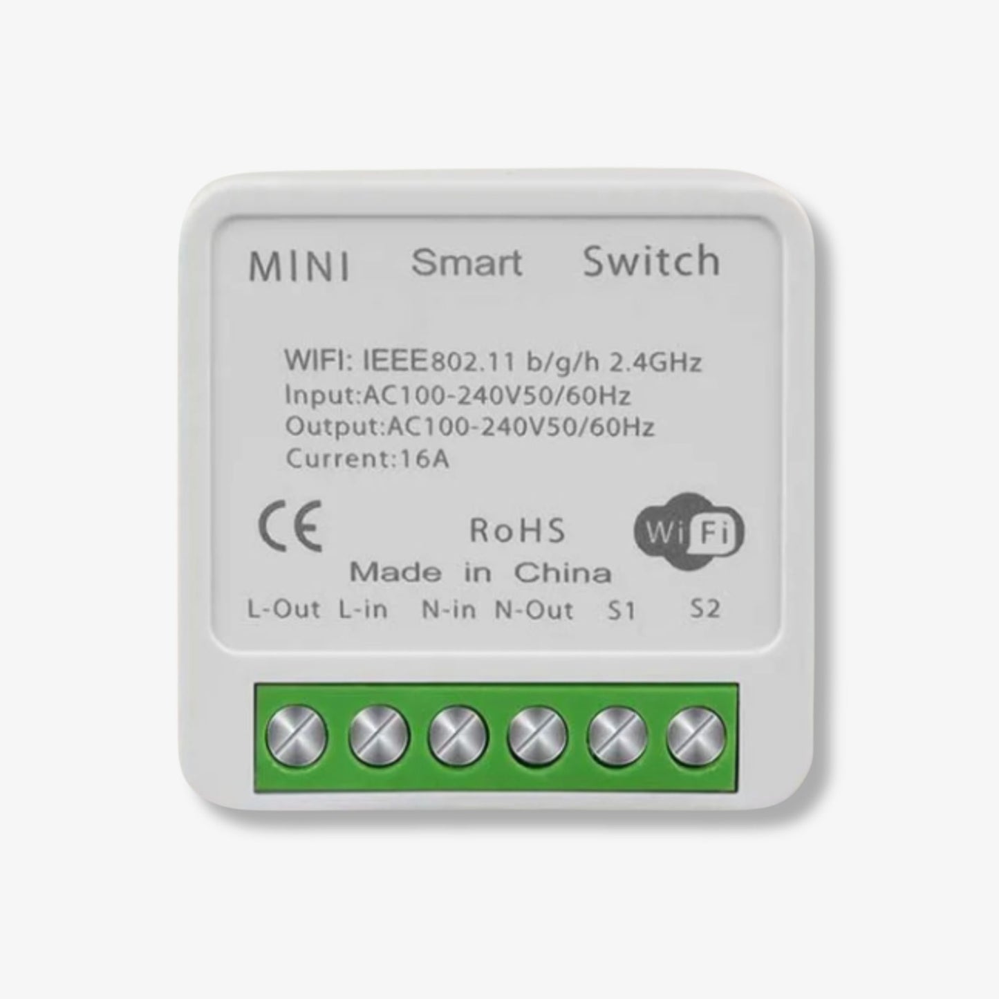 Wi-Fi Smart Light Mini Switch Module – 2-Way Control, App & Voice Operated