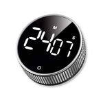 LED Digital Kitchen Timer, Magnetic, Rotating, Countdown with Alarm & Mute Mode