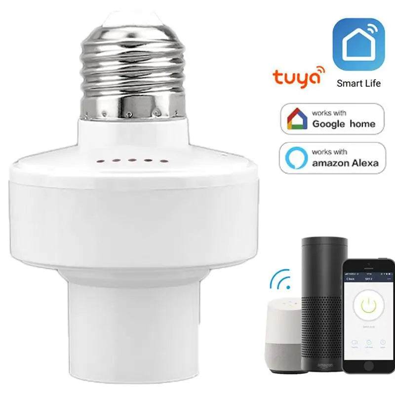 Wi-Fi Smart Bulb Socket – Turn Any Bulb into a Smart Light with App & Voice Control